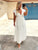 White and Silver Boho Maxi Dress