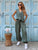 Sage Élan Pure Linen Ruffle Co-Ord