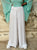 White Airflow Wide Leg Viscose Trousers