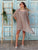 Taupe Capri Pure Silk Kaftan Dress