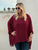 Luna Chiffon Tunic Top & Necklace - Bordeaux