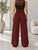 The Maëlle High-Waisted Palazzo Joggers - Burgundy