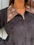 Cléa Jewel Leather Collar Knit Cardigan - Black