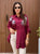 Bordeaux Amara sequin Embroidered Shirt