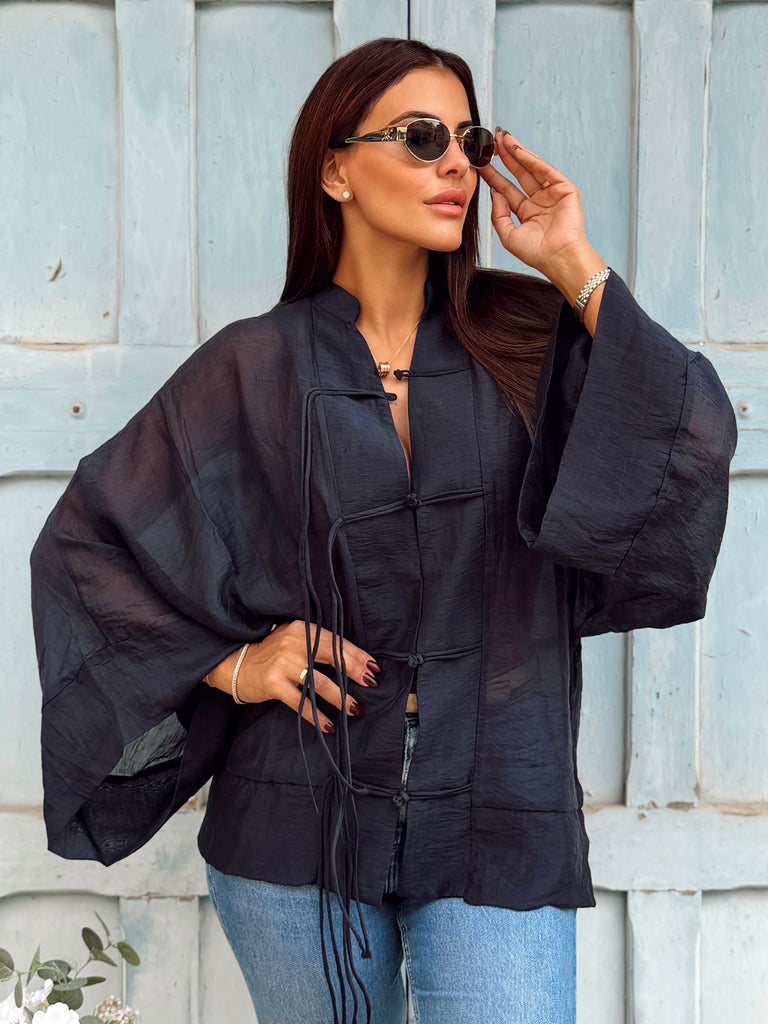 The Bellême Premium Blouse - Navy