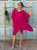 Magenta Capri Pure Silk Kaftan Sress