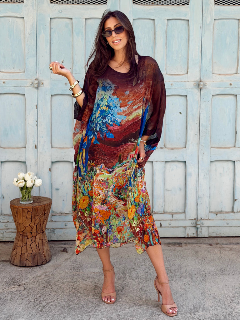 The Bella Arte Silk Kaftan Dress