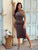 Ravelle Shimmer Halterneck Midi Dress - Mink