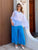 Turquoise Pure silk Trousers