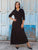 Éloane Belted Silky Satin Maxi Dress - Black
