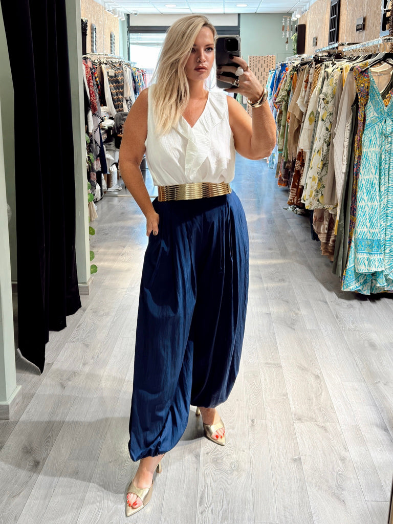 White Ruffle Blouse