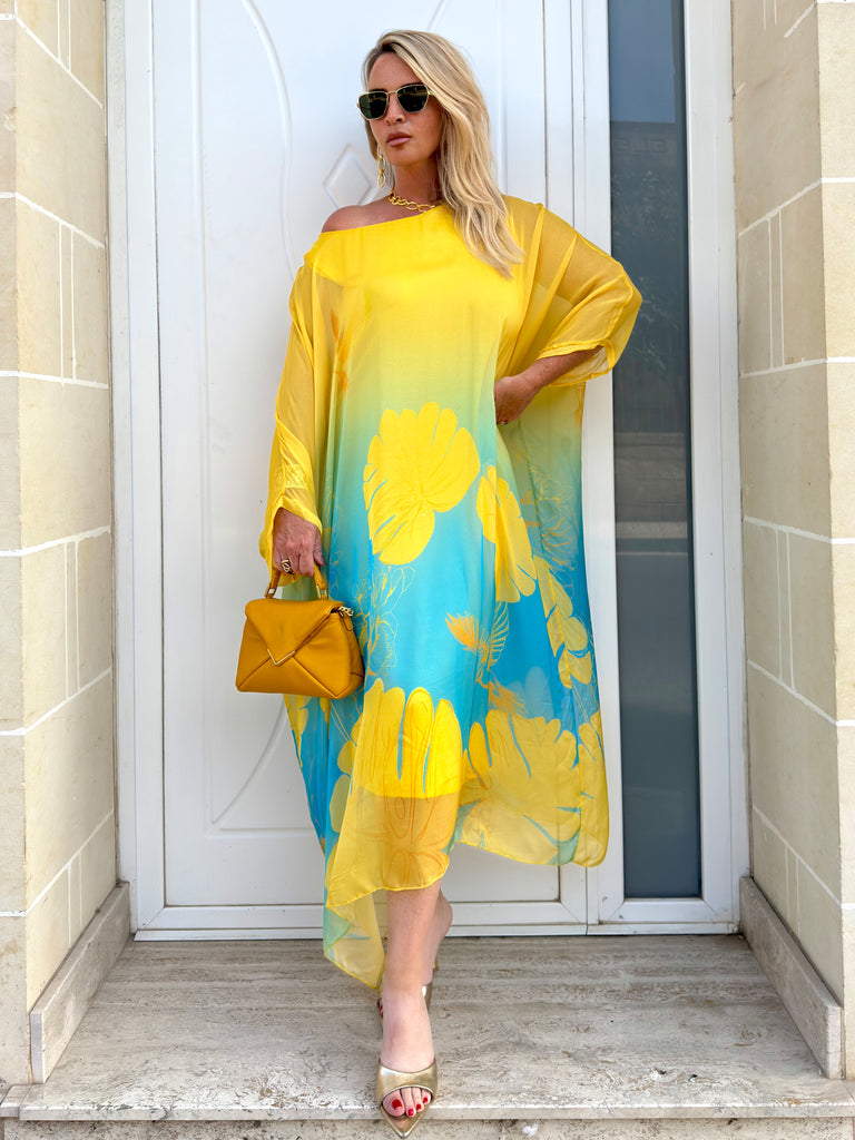 Golden Oasis Silk Kaftan