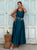 The Valentina Silky Satin Maxi Dress - Petrol