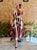 Burgundy Baroque Halter Backless Dress