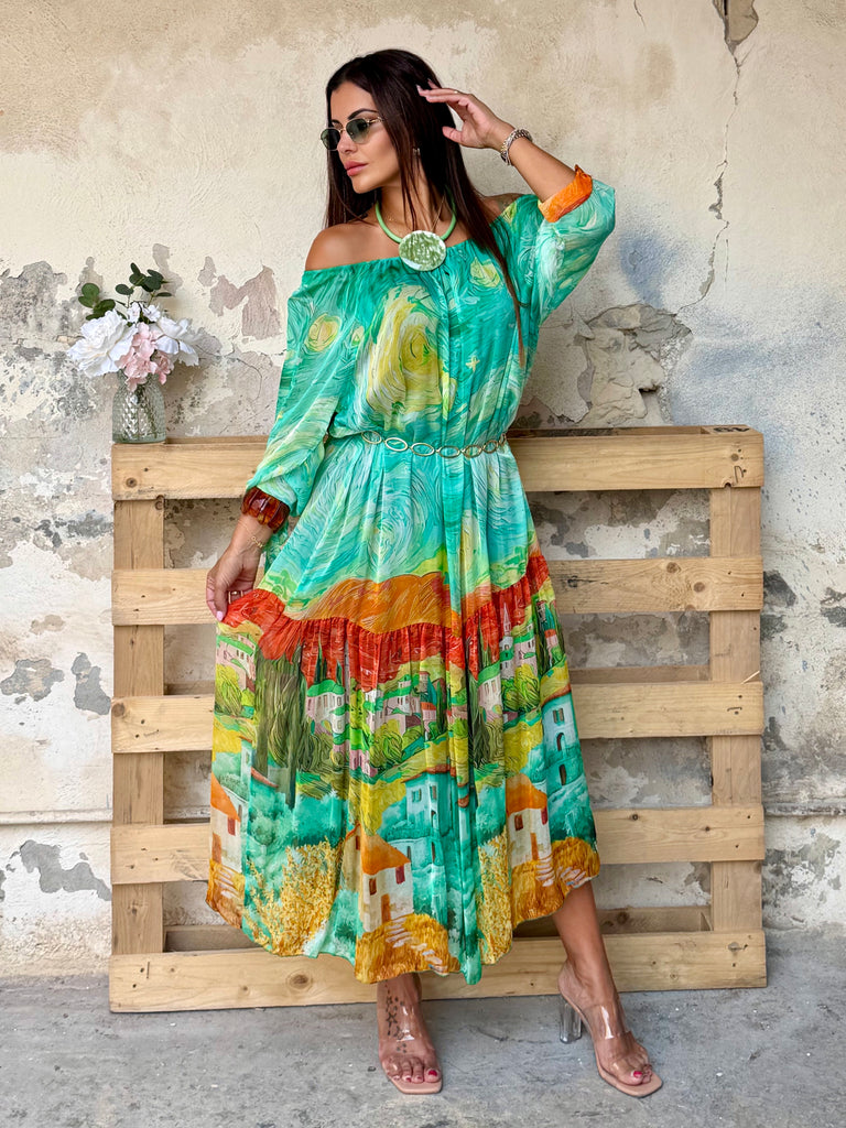Villa Lumière Pure Silk Maxi Dress