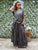 Graphite Grey Cascade Silk Satin Co-ord