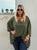 Luna Chiffon Tunic Top & Necklace - Khaki