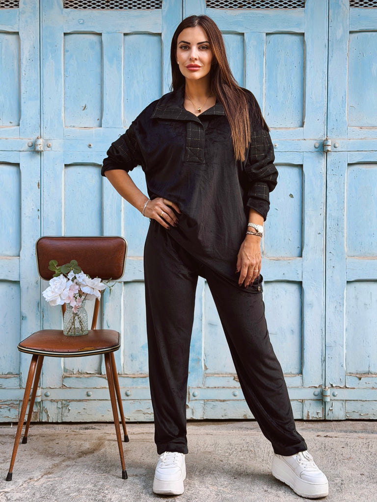 Rochefort Velour Tracksuit - Plus size