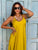 Golden Amalfi Silk Satin Maxi Dress