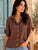 The Bellagio Relaxed Blouse - Mocha - Bougie Collection