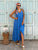 Luna Strappy Viscose Maxi Dress - Cobalt
