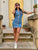 Capri Gold Button Denim Dress