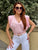 Pink Sculpted Shoulder T Shirt