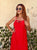 Red Gemstone Maxi Dress