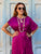 Magenta Cascade Silk Satin Co-ord