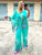 Acqua Fucshia Bloom Silk Kaftan Co-ord Set