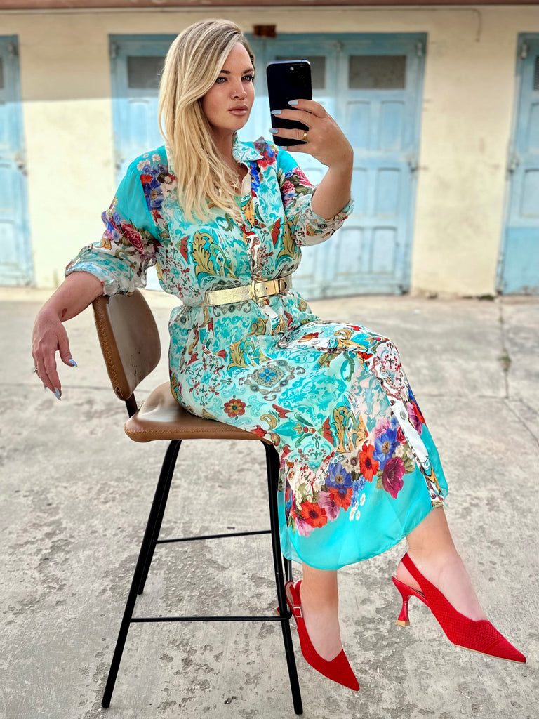 Amalfi Silk Shirt Dress