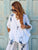 Élodie Linen Co-ord - White & Navy