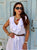 Bianca Ruffle Pure Linen Dress