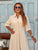 Écru Élégance Luxe Rayon Maxi Dress - Bougie Collection