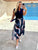 Navy Denim Swirl Dress