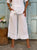 White Crochet Pure Linen Co-Ord Set