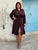 Mocha Trench Shirt Dress