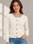 Delphine Embellished Knit Cardigan - Cream