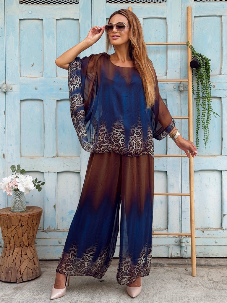 Notte Leopard Pure Silk Set