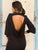 Solène Open-Back Mini Dress - Black