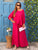 Magenta Luxe Linen & Silk Satin Trim Co-ord