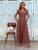 Cocoa Élégance Luxe Maxi Dress - Bougie Collection