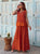 Terracotta Luna Linen & Silk Trim Co-ord