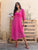 Bellissima Pure Silk Two-Piece Dress - Fucshia