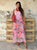Rosé Jardin Pure Silk Maxi Dress