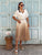 Ombre Luxe Viscose Midi Dress - Latte