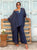 The Navy Étoile Pure Silk Co-Ord