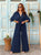 Sahara Embroidered Luxe Cotton Co-ord - Navy