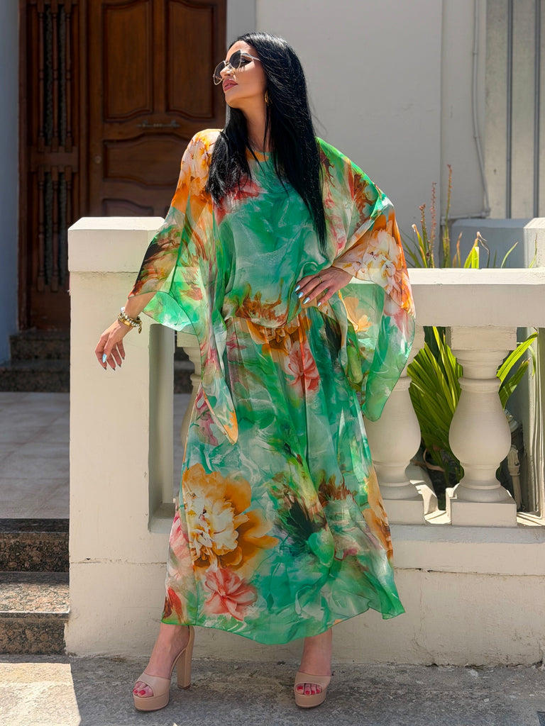 Verde Jardin Silk Dress