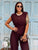 Isabeau Draped Jumpsuit - Marrone